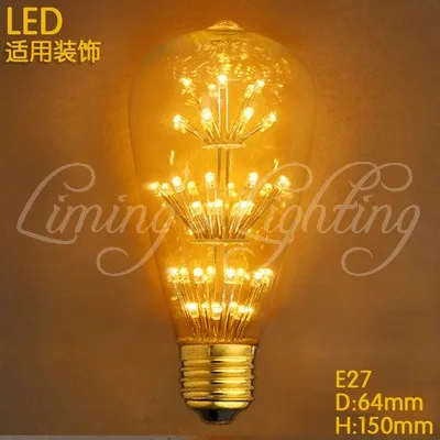 Светодиодный светильник Эдисона ST64 в старинном стиле лофт лампа накаливания E27 220