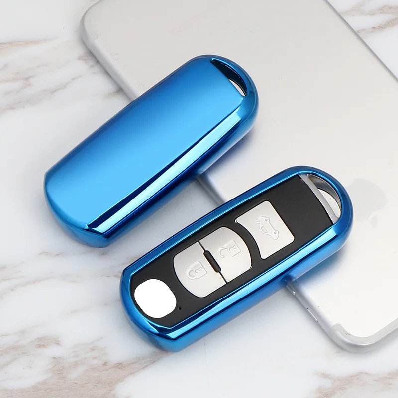 Мягкий ТПУ автомобильный чехол для брелка с ключом защита Mazda 2 mazda 3 5 6 CX-3 CX-4 CX-5 CX-7