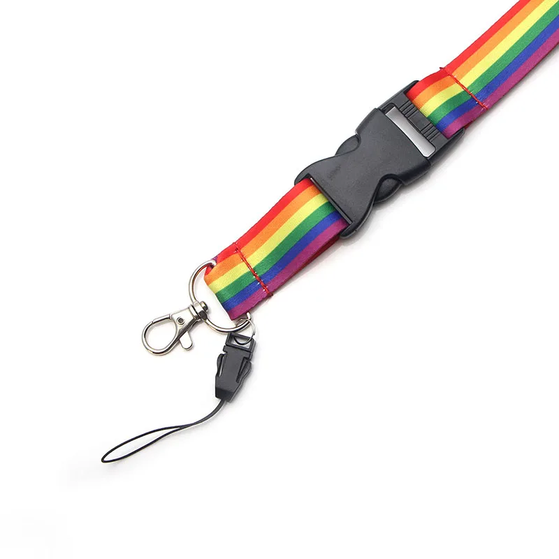 P2801 Dongmanli Радужный талреп значок ID Lanyards/мобильный телефон Веревка/ключ талреп шейный ремень брелок аксессуары