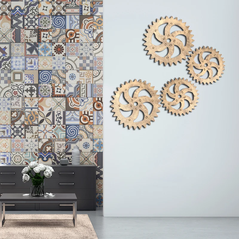 Промышленные ветровые шестерни украшения стен Украшение Лофт гостиная старый