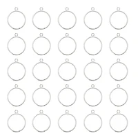 100pcs 16mm 0 62 inner diameter adjustable silver color brass loop ring bases rings settings components with 1 loop jewelry