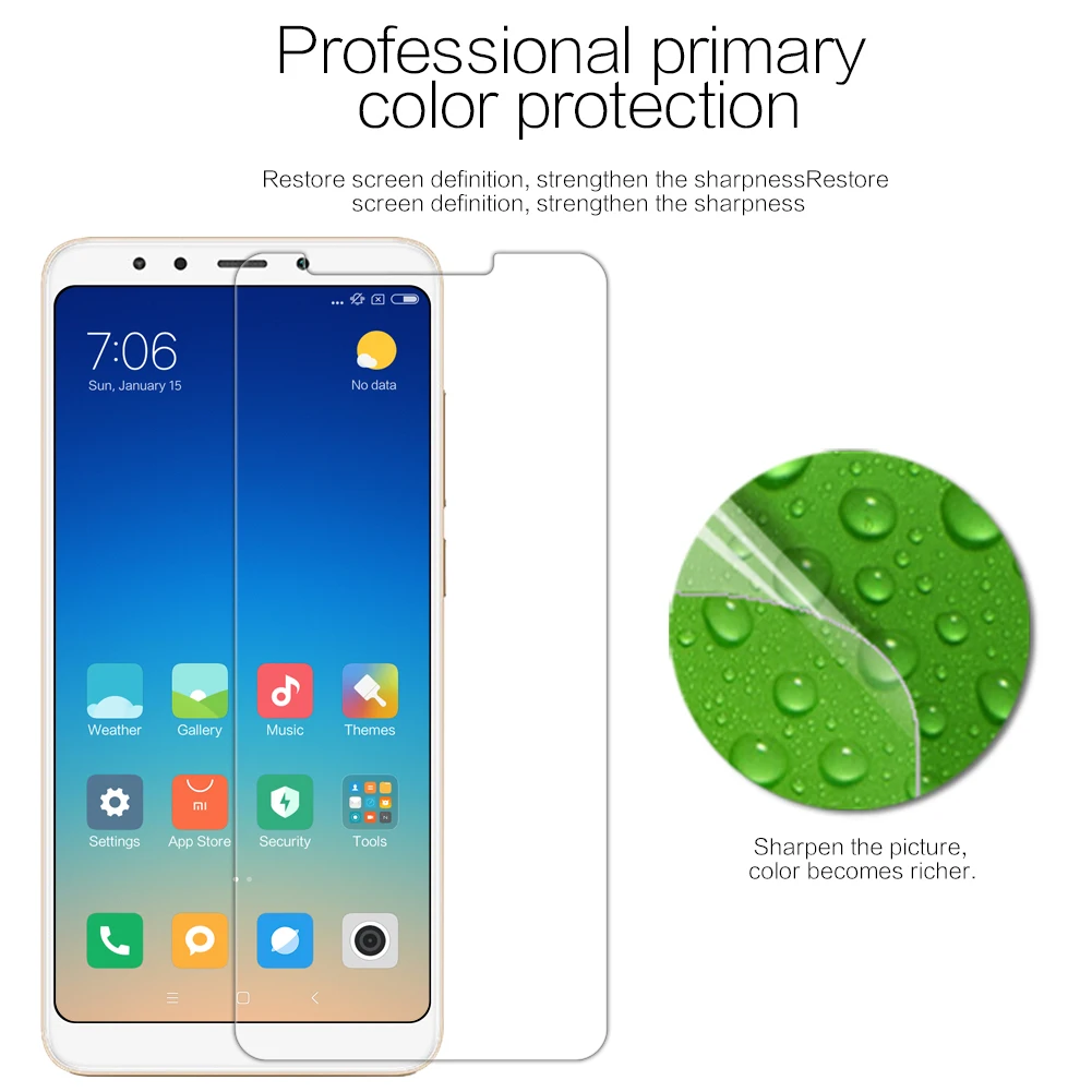 Xiaomi Redmi 5 Plus Защитная пленка Nillkin прозрачная/Матовая Мягкая Пластиковая пленка для Xiaomi Redmi 5 Plus не стекло 5,99 дюйма