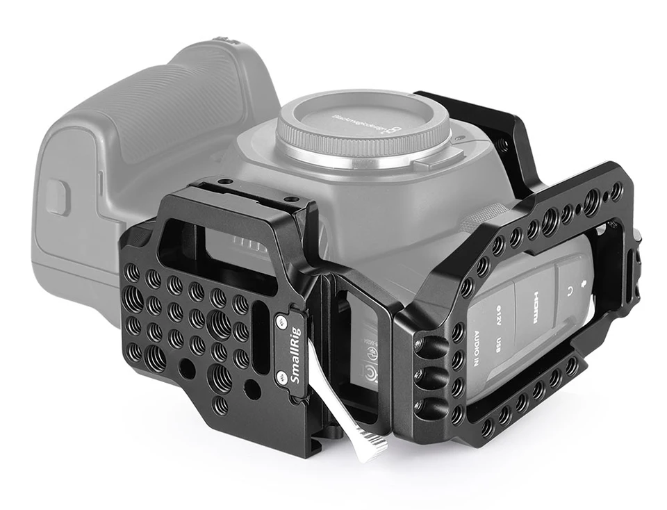 SmallRig BMPCC 4K быстросъемная клетка для камеры, половинная клетка для карманного кинокамеры Blackmagic, 4 K/6 K W/Manfrotto 501PL plate