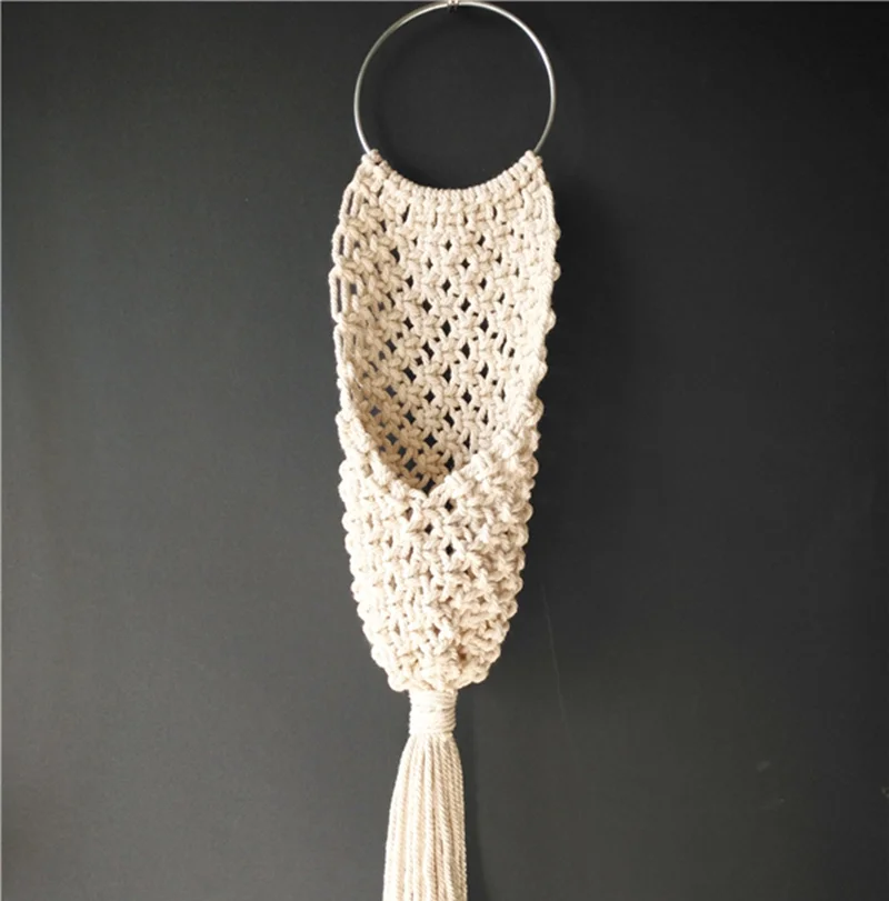 Новое поступление 100% ручная работа бежевый цвет гобелен из макраме настенный для