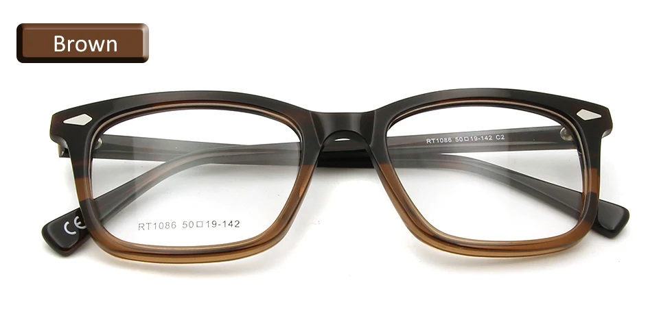 eyewear brown Квадратная мужская оправа для очков, брендовая дизайнерская ацетатная оправа для очков для женщин, очки для близорукости, Oculos De Grau, мужские аксессуары - Цвет оправы: eyewear brown