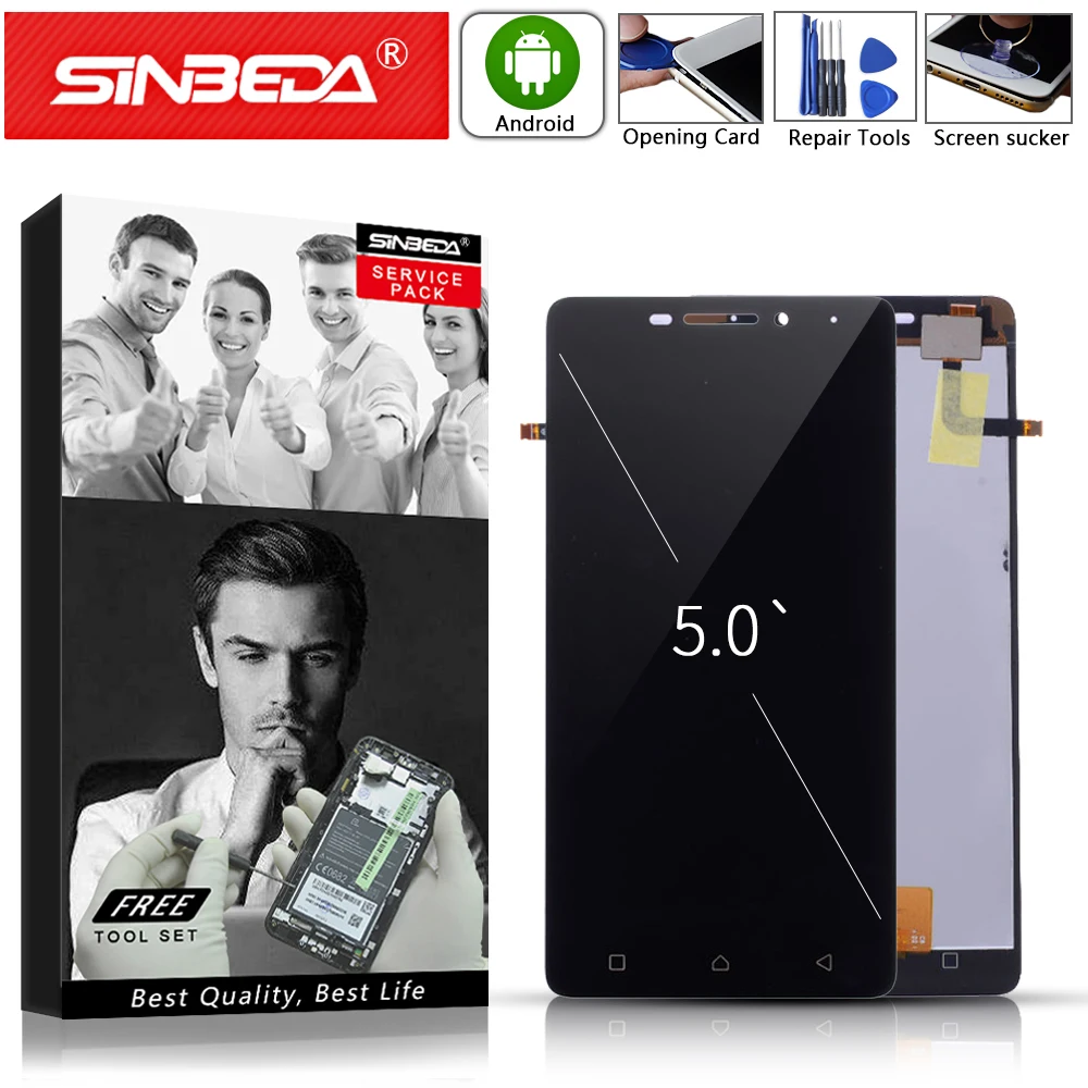 

5.0" Black White For Lenovo Vibe P1m P1ma40 P1mc50 LCD Display Touch Screen Digitizer Assemble Display Replacement Repair Parts#