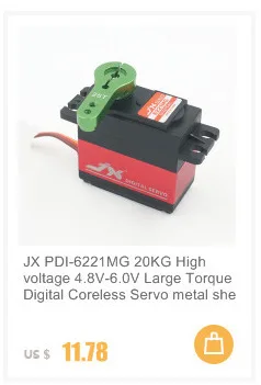 Водонепроницаемый металлический редуктор JX DC5821LV 20 кг большой крутящий момент цифровой Бессердечный сервопривод для RC автомобиля Traxx как гусеничный TRX4 baja лодка рука робота