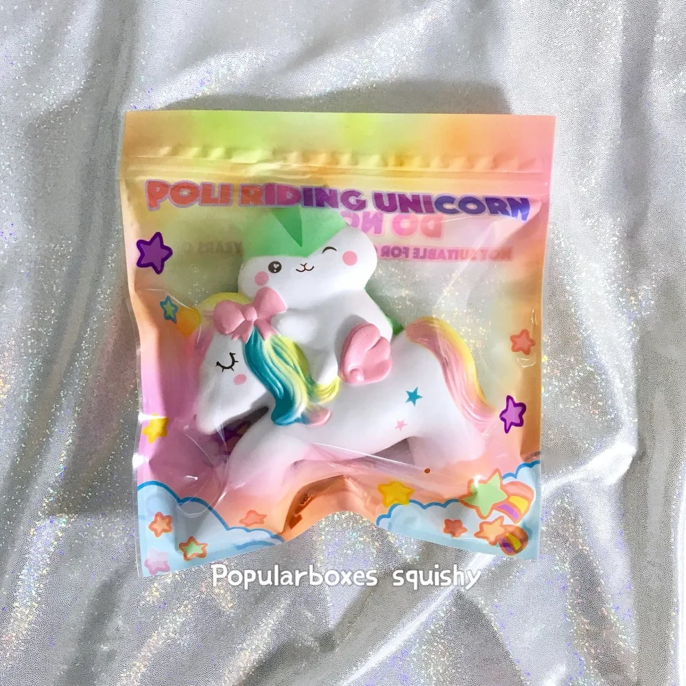 Popularboxes poli riding unicorn ограниченная партия мягких медленно растущих подарочных