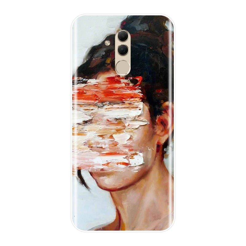 Мягкая задняя крышка для Huawei Mate 9 10 20 Pro Art Girl абстрактный эстетический Мужской