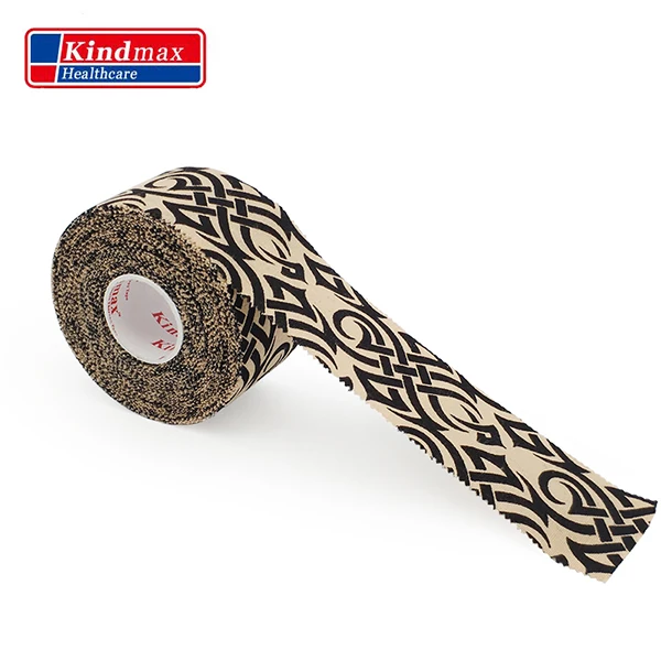 Skin Tattoo Kindmax healthcare цветная зубчатая жесткая спортивная лента в американском стиле, спортивный, клейкий бинт, Фирменное Качество 5,0 см x 13,7 м - Цвет: Skin Tattoo