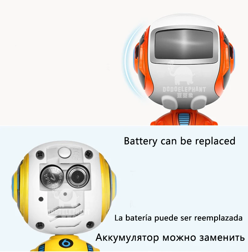 Радиоуправляемый робот-игрушка для детей, сплав, фигурки, развивающие игрушки, мини умная модель Yellow, музыкальная игрушка для детей, милый робот-гуманоид