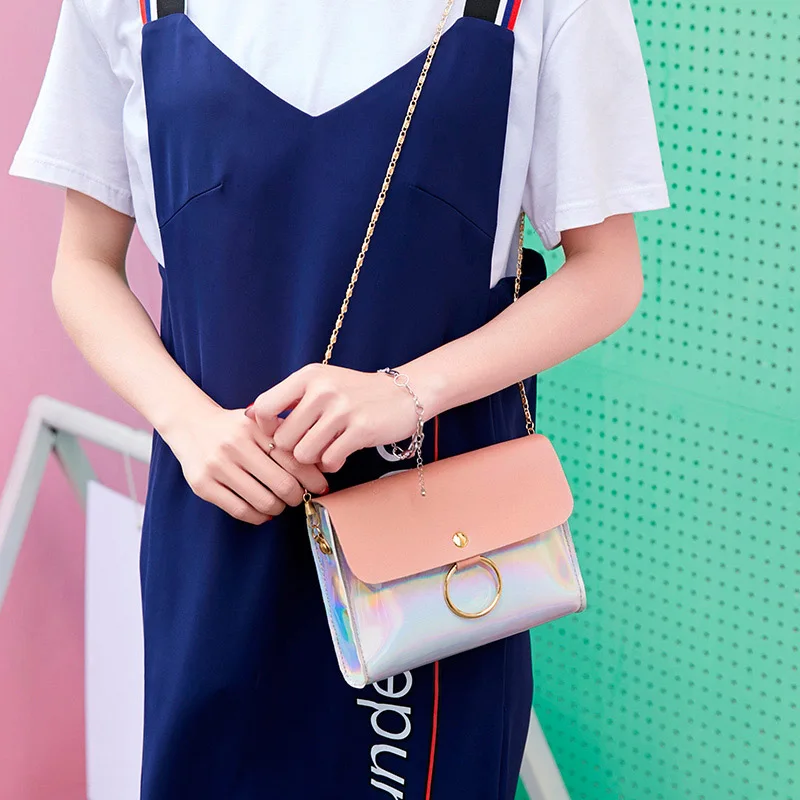 Harajuku крутая мягкая мини сумка с блестками для мобильного телефона Простая