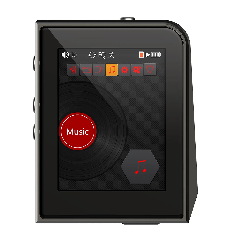 Черный Цифровой MP3 музыкальный плеер RUIZU A50, профессиональный HiFi аудио плеер без потерь, 2,0 дюймов, экран HD, встроенный аккумулятор 800 мАч - Цвет: Черный