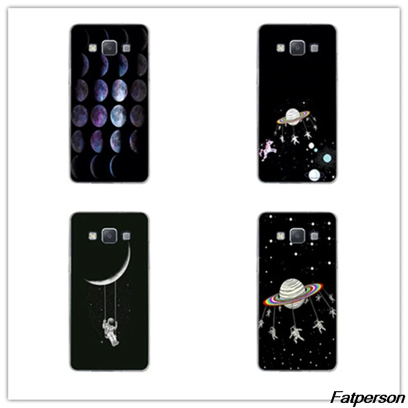 Прозрачный чехол для samsung Galaxy s4 s5 s6 s7edge s8 s8plus с изображением небесного космоса