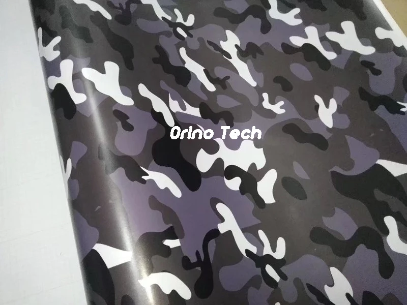 Черно серая камуфляжная виниловая пленка ORINO наклейка для автомобиля и мотоцикла