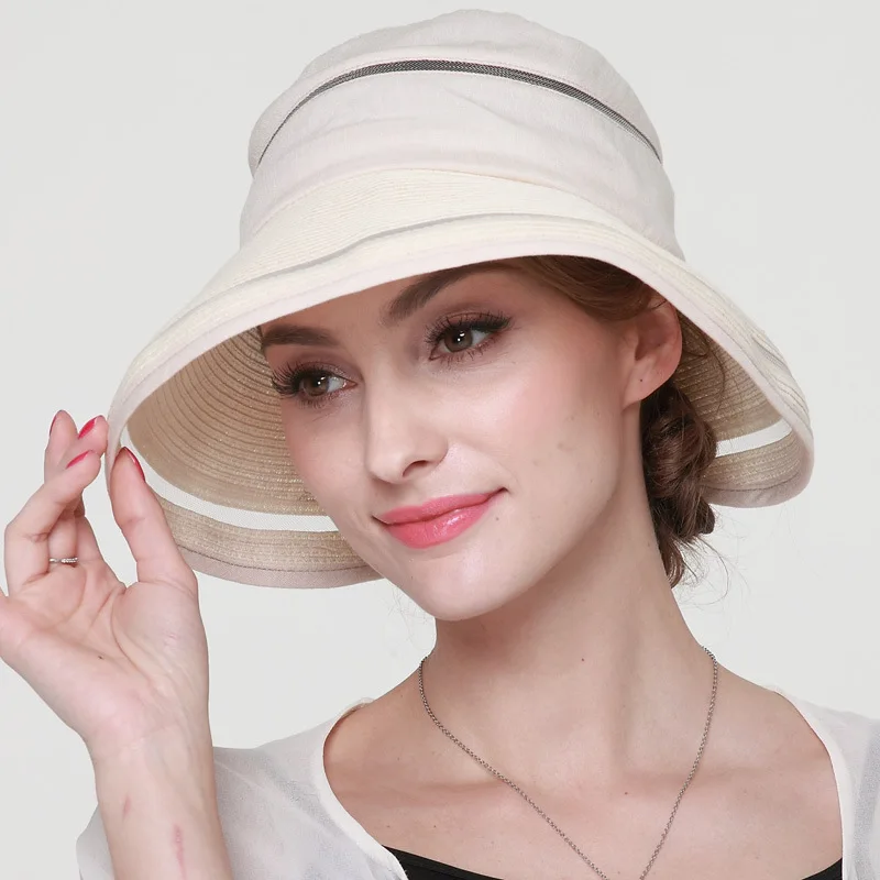 

New Summer Straw Hats for Women Wide Brim Floppy Beach Sun Hat Viseras Mujer Ala Ancha Fashion Foldable Visor Sombreros B-7314