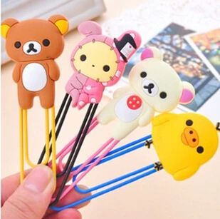 Бумага Ремесло Pengiriman бесплатно Rilakkuma Kawaii Seri Klip Закладка,/Memo Klip, бумажный зажим, Hadiah Kebaruan, Eceran K6402
