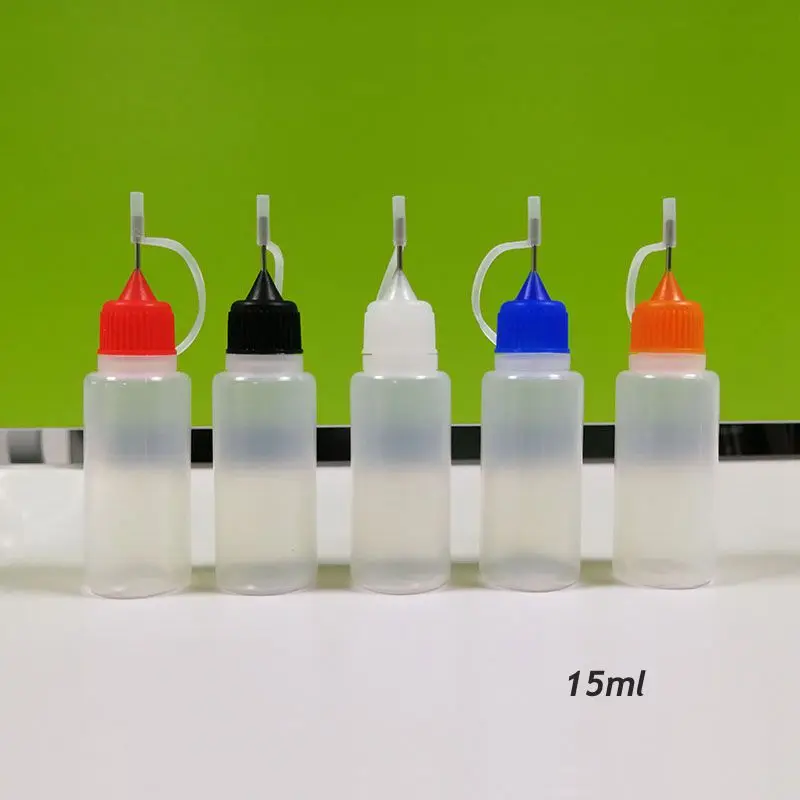30 шт. 5 мл 10 15 20 50 PE иглы флакон-капельница eliquid Squeeze бутылка Сталь Наконечник