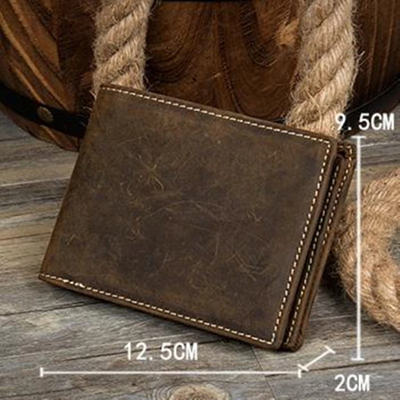 Кошелек мужской из натуральной воловьей кожи на молнии с отделением для