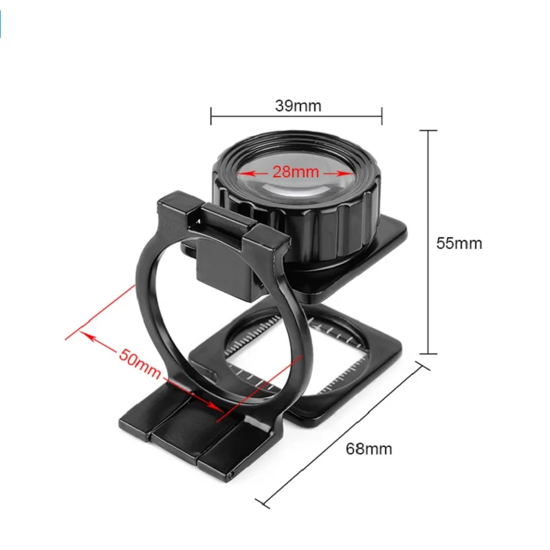 10X Складная лупа Лупа полностью металлический двойной объектив счетчик ниток Лупа ткань тест белье тестовая er