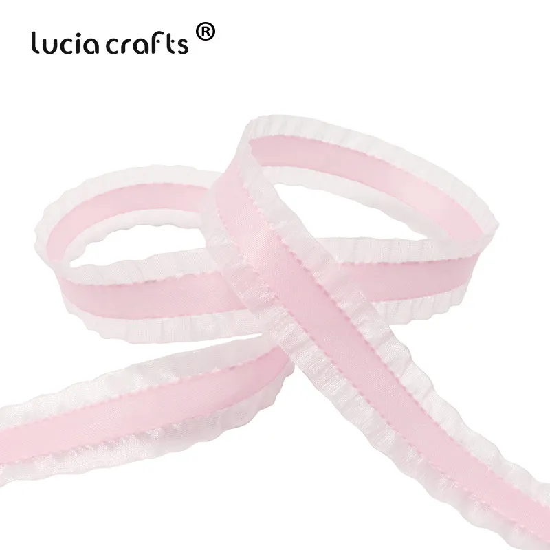 Lucia Crafts 5 ярдов 25 мм кружевные ленты Сетка кружевная ткань DIY платье украшения для