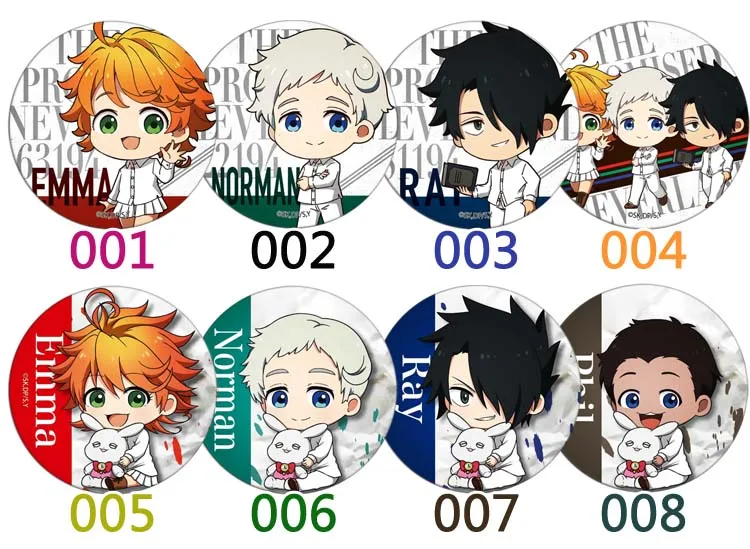 Аниме обещанный Yakusoku no Neverland Эмма Рэй Норман значки брошь значки|Броши| |
