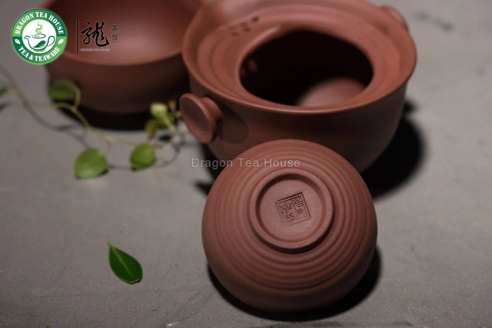 Yixing глина красный кунг чашки Fu & чайник Набор для путешествий 3 шт.|yixing clay|red clayteapot