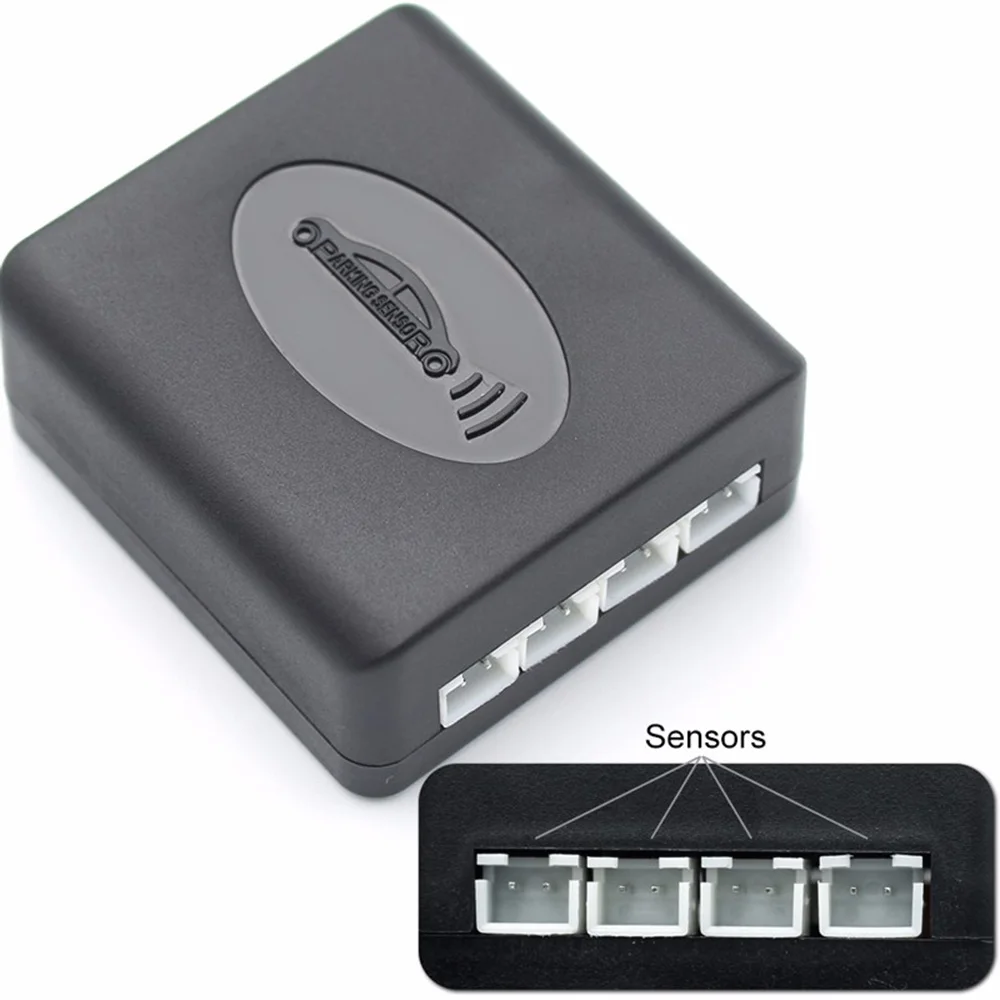 Парктроник 13 мм плоский 4 датчика с детектором радара заднего хода регулируемым