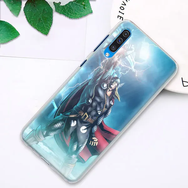 Thor с принтами "Marvel", "Мстители", телефонный чехол s для samsung Galaxy A6 A8+ A7 A9 A30 A50 A70 A80 M10 M30 ПК Жесткий Чехол Крышка - Цвет: 02