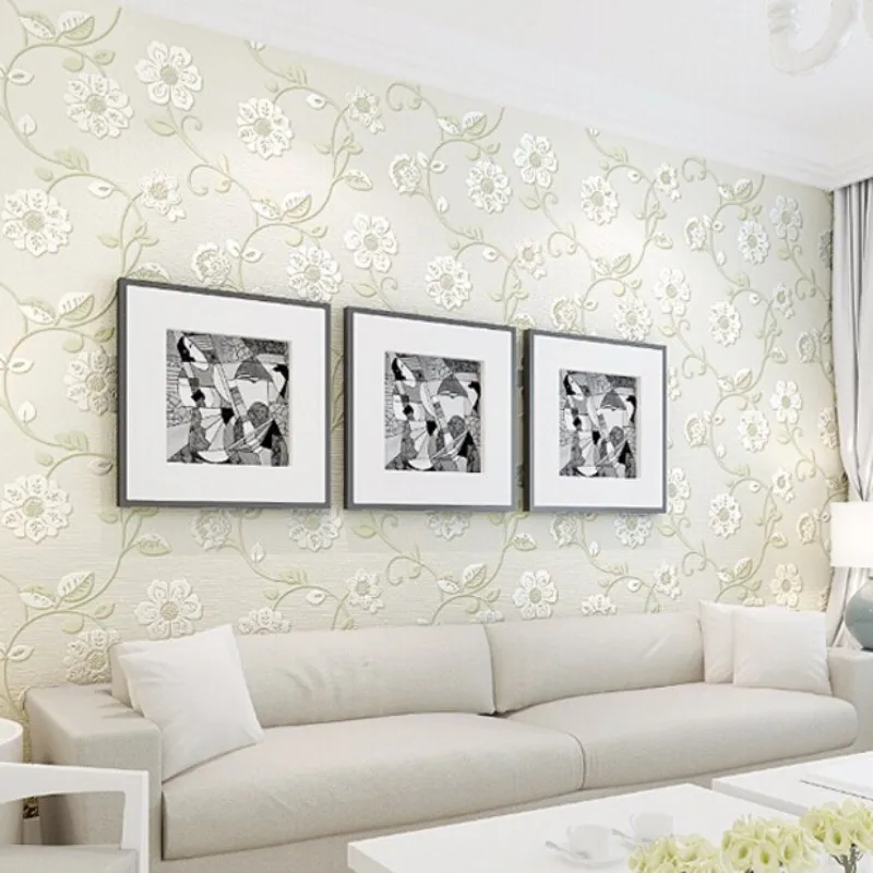 3d обои с тиснением толстый синий розовый цветок рулон обоев внутри помещения fresco