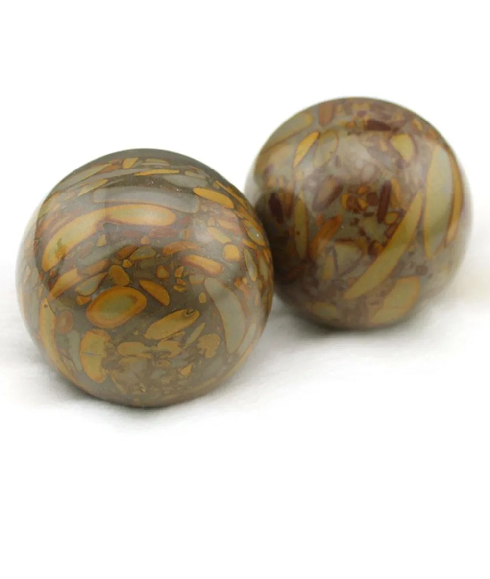 Шарики Baoding из фэн шуй Nuwa Stone 2 дюйма китайские шарики для упражнений на здоровье с