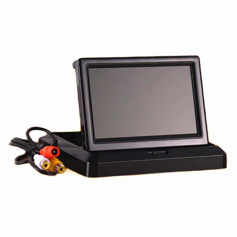 Without camera Складной " TFT LCD HD800* 480 экран автомобильный монитор заднего вида парковочный монитор с 2 видео входом, камера заднего вида(опционально - Цвет: Without camera