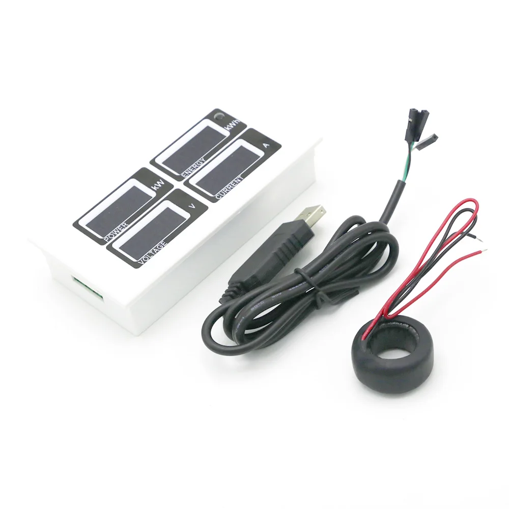 Цифровой измеритель мощности 100 А амперметр переменного тока 80-260 В вольтметр с
