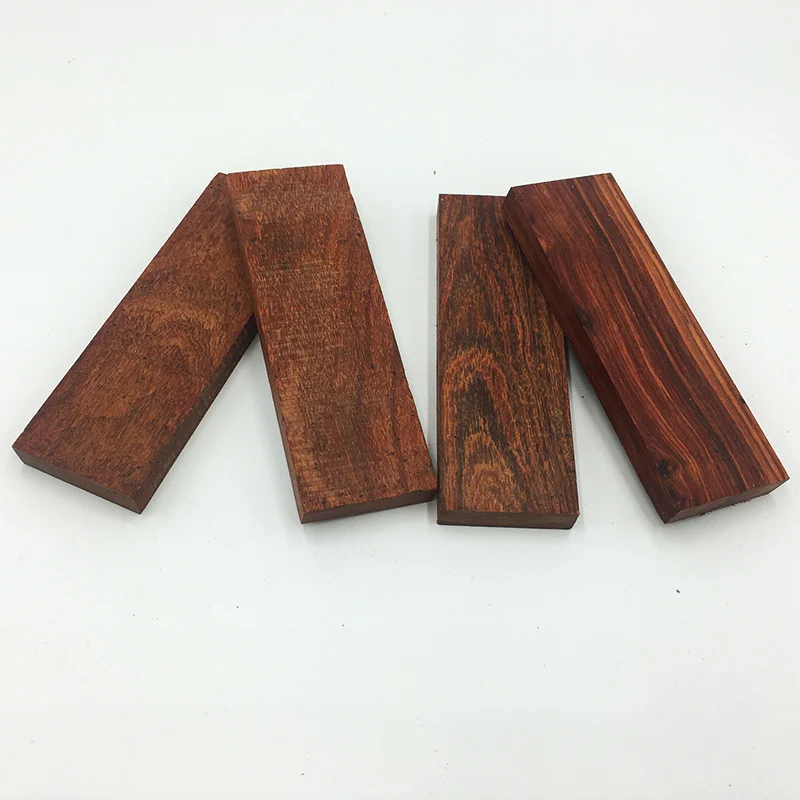 2 шт рукоять для ножей, материал красного сандалового дерева, размер 120x40x10 мм, необработанная древесина для рукоделия