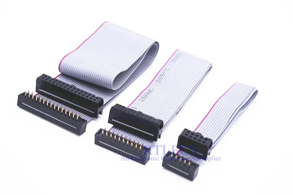 Плоский IDC кабель в сборе 100 шт. 2 54 мм 6 8 10 14 16 20 26 30 34 40 50 60 64 Pin штекер удлинитель DIP