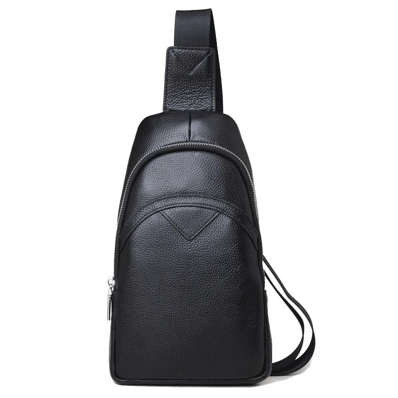 Мужские поясные сумки из 100% натуральной кожи мужская повседневная нагрудная