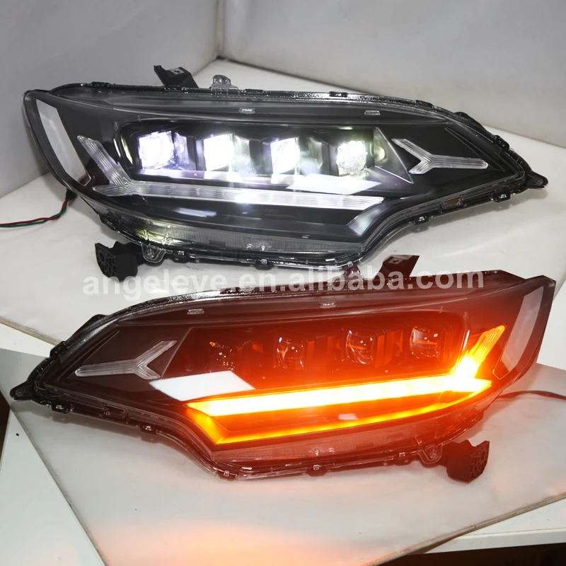 

Full led headlight For HONDA for Fit Jazz 2014-2016 year Black Housing JC