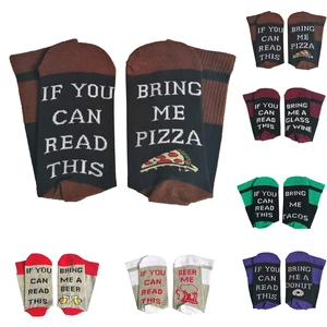 Оригинальные винные носки, если вы можете прочитать, принесите мне бокал винных носков, осень-весна 2019, новые рождественские носки, Прямая поставка