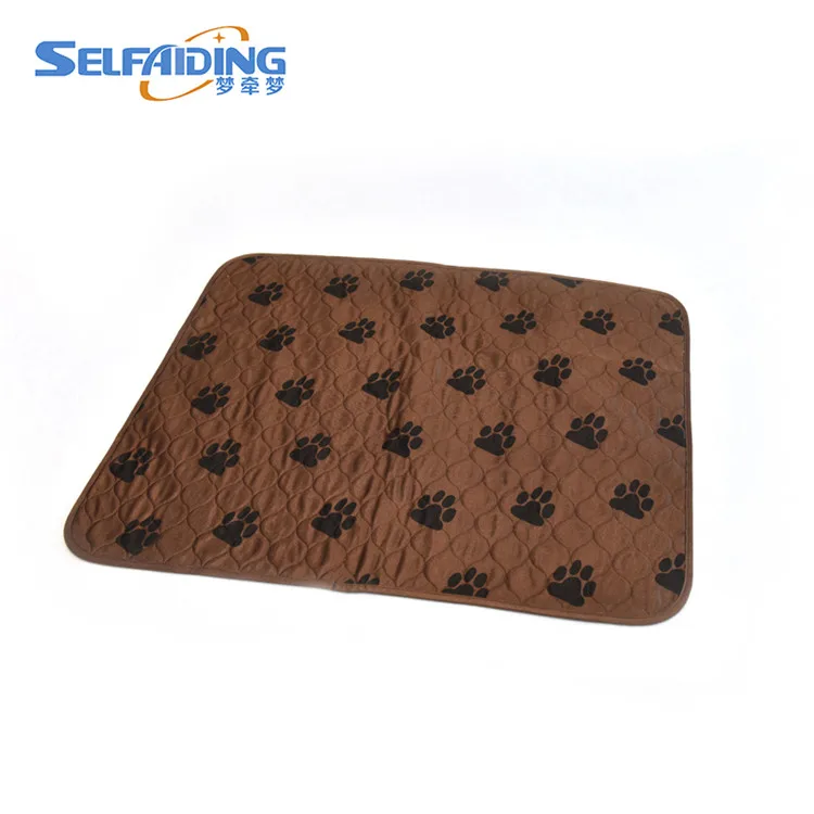 Dark Brown Многоразовый коврик для собак моча испражняться Pad Моющиеся щенок Тренировочный Коврик, Водонепроницаемый щенок впитывающая пеленка для людей с желтые тормозные колодки - Цвет: Dark Brown