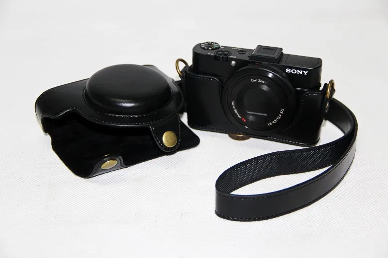 Кожа Камера брендированный флип чехол из кожи для sony детали Cyber shot DSC RX100m2 RX100 ii RX 100