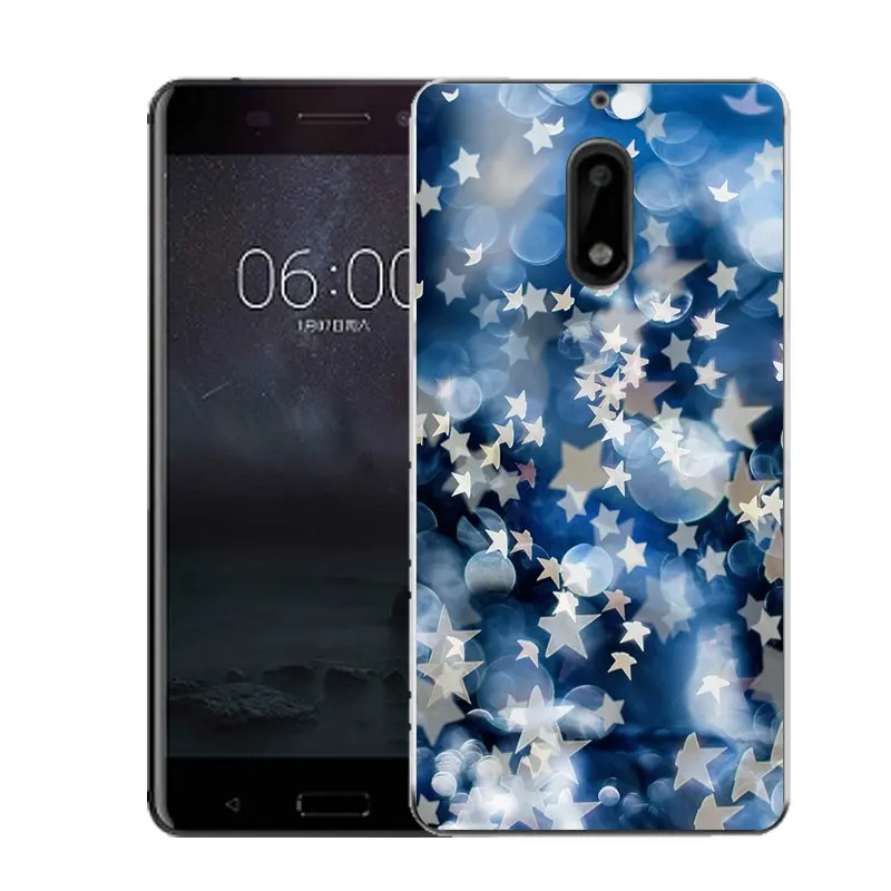 Qmswei силиконовый чехол для телефона nokia3 nokia5 nokia6 nokia8 N540 N535 Ясно лист Star Fish Живопись