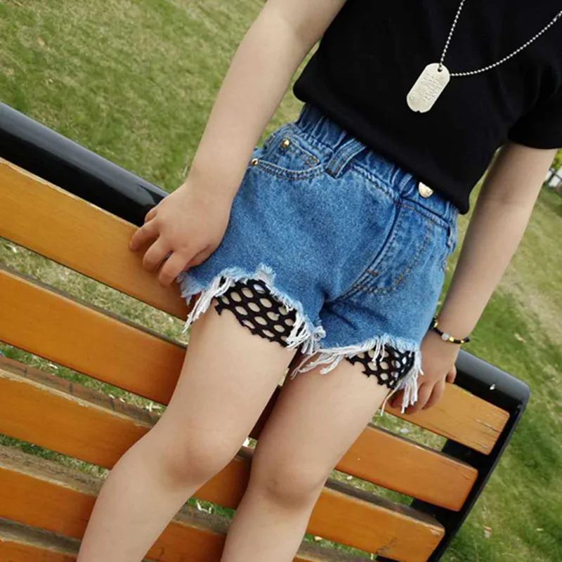 

Kids Girl Short Jeans Pants Summer Baby Girl Shorts Children Hole Hot Pants Korean Girls Net Denim Shorts Baby Girl Clothes