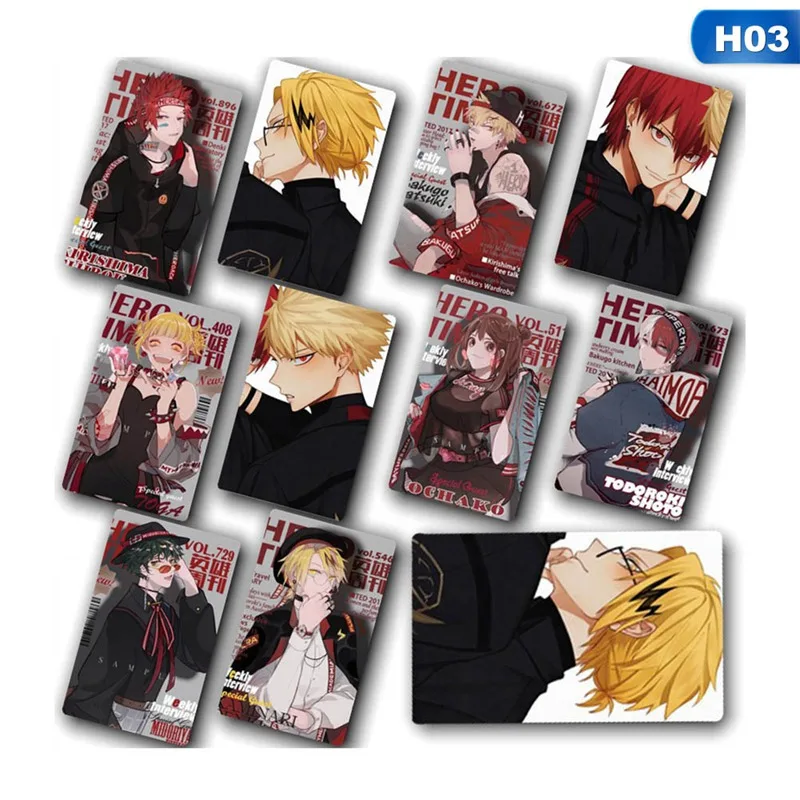 03 10 шт./партия Boku No Hero Academy/My Hero Academy версия новая аниме карточная наклейка игрушка для коллекции анимаций карточная наклейка - Цвет: 03
