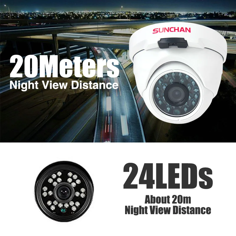 Full HD 2.0MP 2000TVL для дома и улицы купол безопасности Камера 1080P (4 в 1 AHD/TVI CVI/960 H CVBS) 24 шт.
