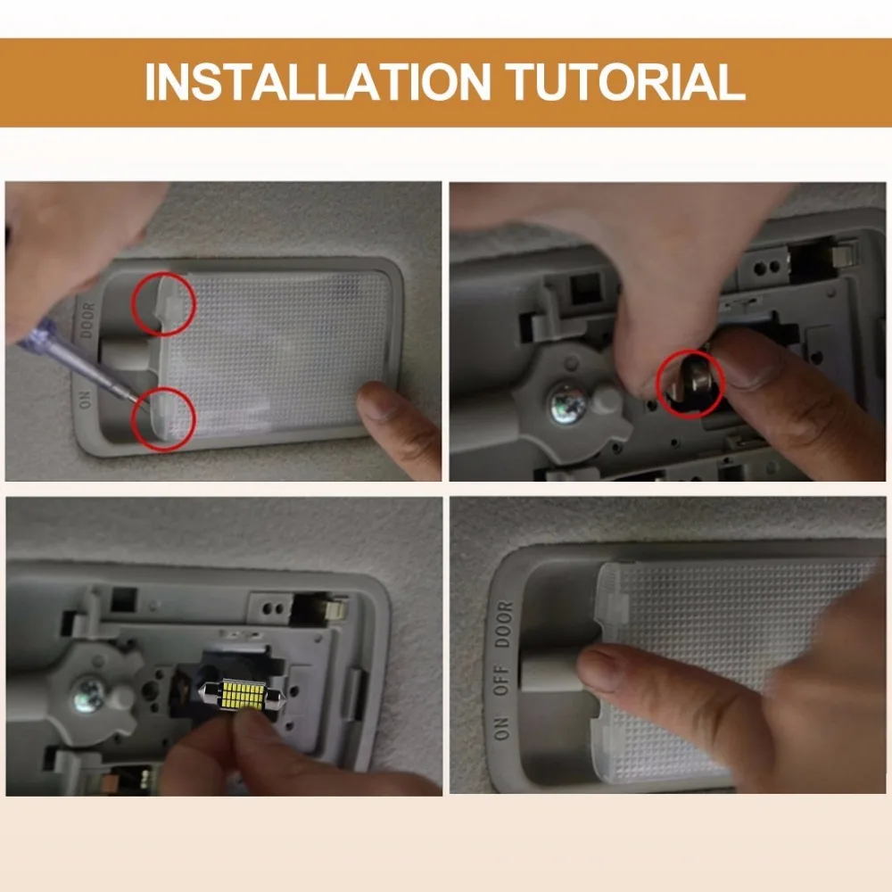 2 шт Автомобильный светодиодный Потолочные плафоны остается неизменным если