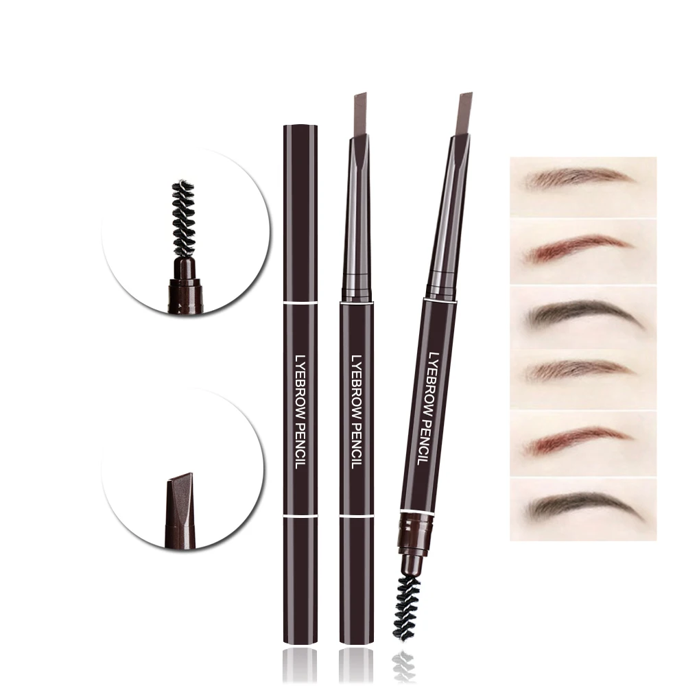 1 шт. автоматическая ручка-карандаш для бровей с двумя концами водостойкая