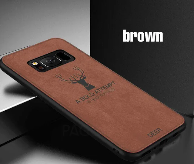 Brown Деловой Мягкий тканевый чехол на заднюю панель для samsung Galaxy S8 S9 A6 A8 Plus S8 S9 противоударный чехол для samsung Note 8 9 чехол для телефона - Цвет: Brown