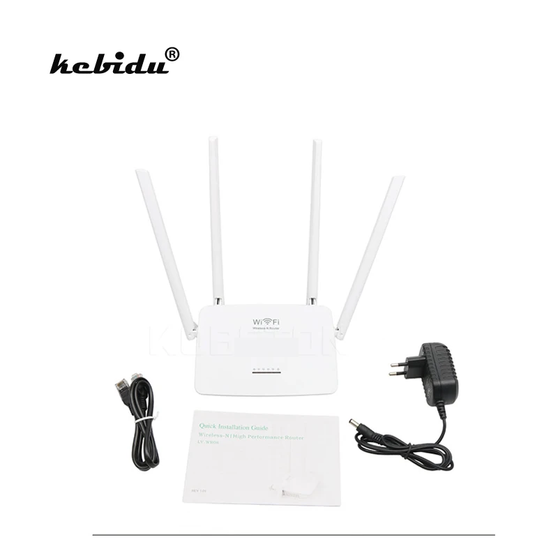 Wi-fi-роутер kebidu с 4 антеннами 300 мбит/с 5 портов | Компьютеры и офис