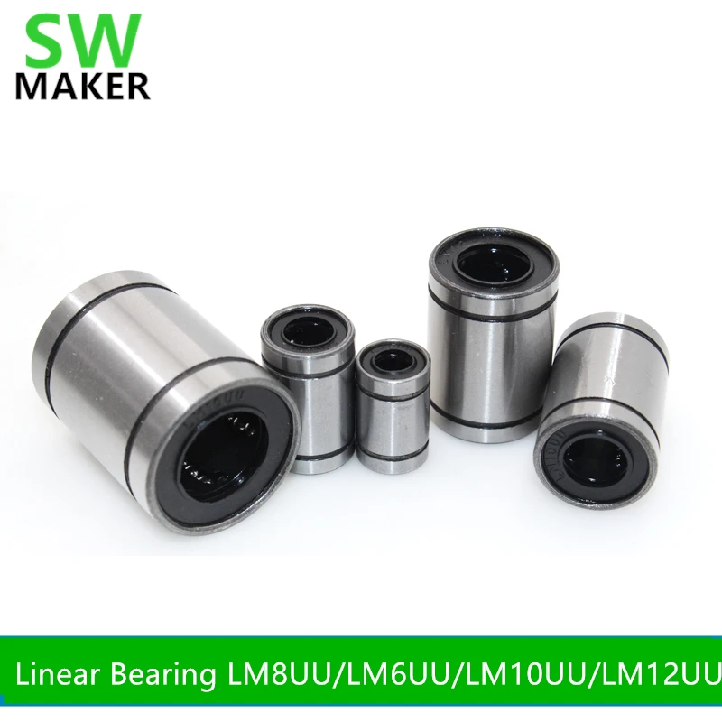 SWMAKER 1 шт. подшипник из стали Линейный шарикоподшипник LM8UU LM6UU LM10UU LM12UU Для