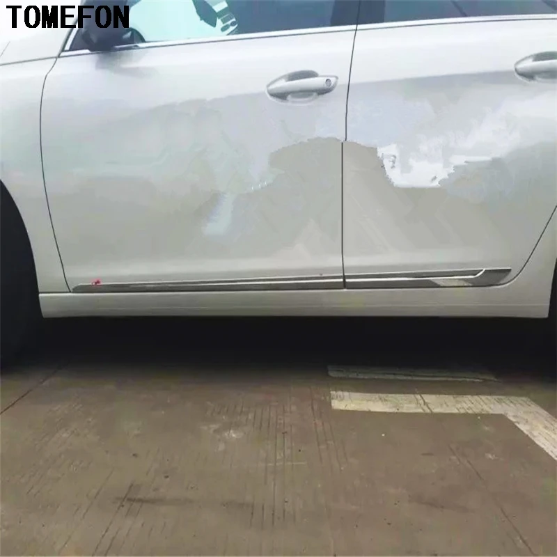 TOMEFON Авто Стайлинг ABS хром внешняя дверь Кузова Боковая формовка антипотертость